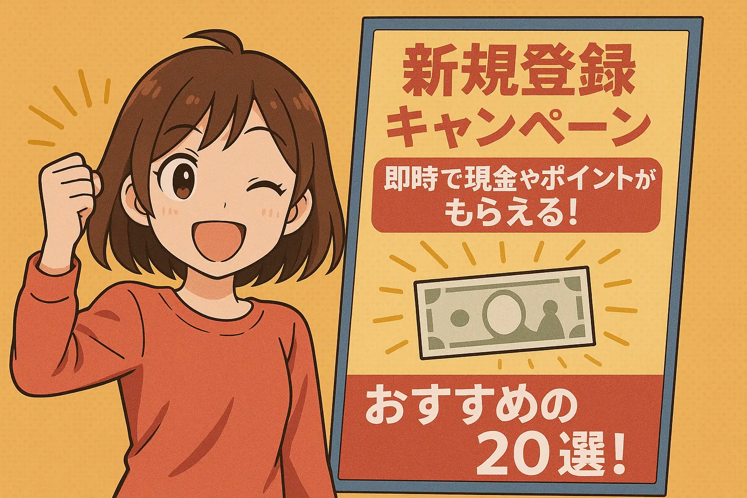 即時でもらえる新規登録キャンペーン
