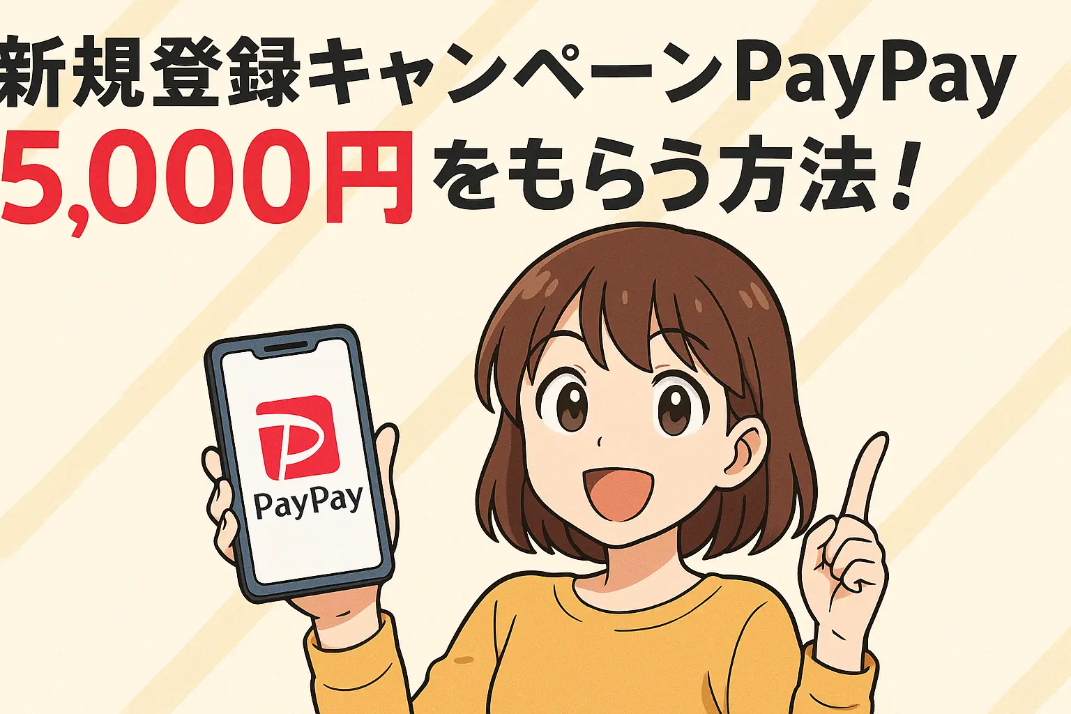 新規登録キャンペーンPayPay5000円をもらう方法
